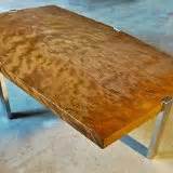 Ancient Kauri and Stainless Steel Coffee Table