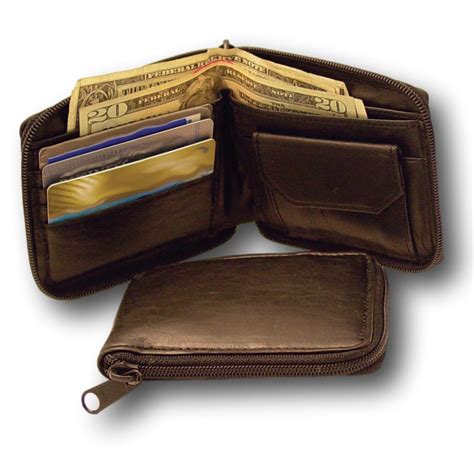 Leather Wallet With Coin Zipper | peacecommission.kdsg.gov.ng