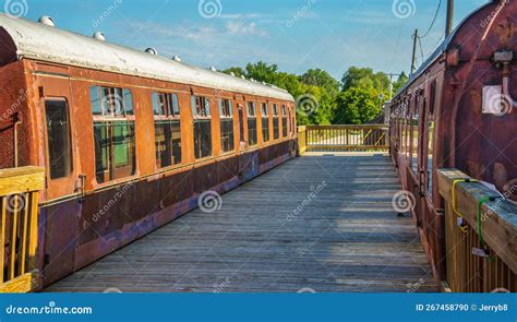 Old Railcars at Old Historic Standish Train Station Mid Michigan Stock Photo - Image of railroad ...