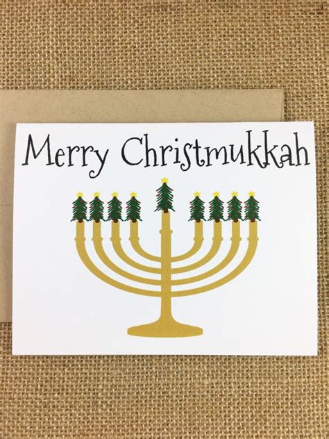 Christmas Hanukkah Card, Feliz Hanukkah, Hanukkah Crafts, Hanukkah Decorations, Holiday Cards ...