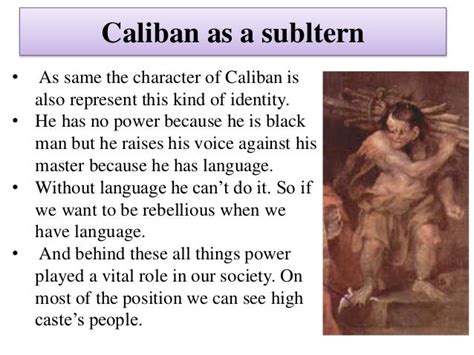 characters of Caliban and Subltern