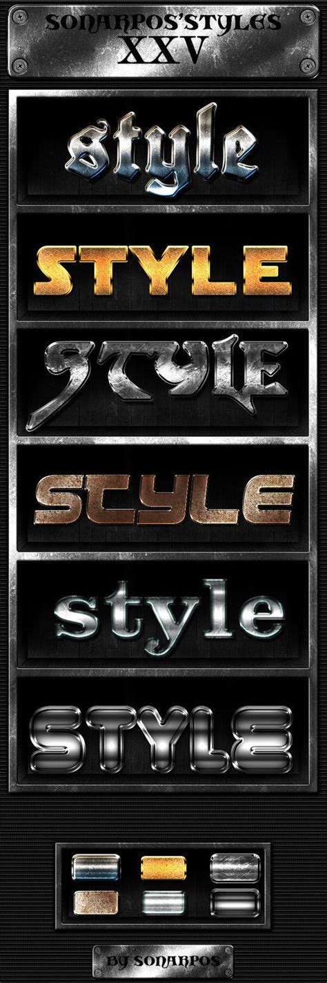 +25 Metal Chrome Effect Photoshop Styles | PSDDude