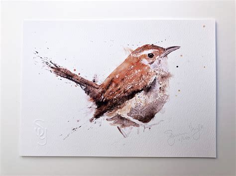 Wren Painting - Wren Watercolour Painting - Hand Signed Limited Edition ...