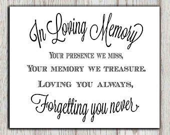 70% OFF THRU 7/23 In Loving Memory, Printable Sign for Wedding Memorial Table, Your Presence We ...