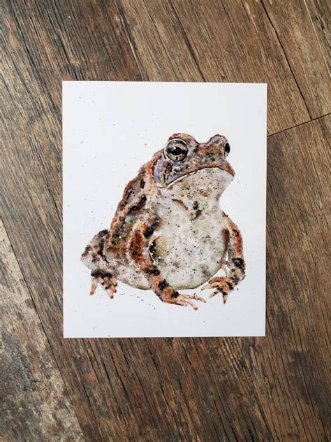 TOAD ART PRINT Toad Painting Watercolor Toad Wall Art - Etsy