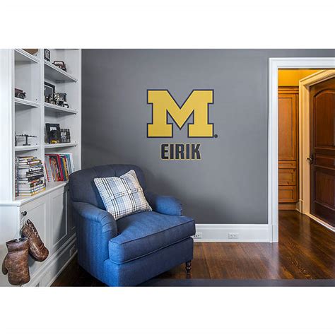 Michigan Wolverines Personalized Name - M Wall Decal | Shop Fathead ...