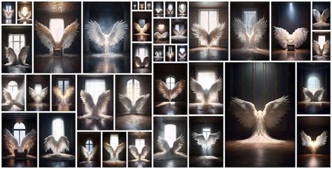 40 Angel Wings Digital Backgrounds, Maternity Backdrop Overlays, Studio ...