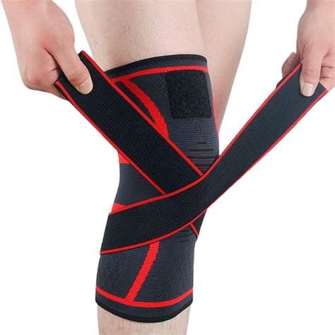 LaoZan Velcro Knee Support Elasticity Breathable Sports Brace Knee Pad ...