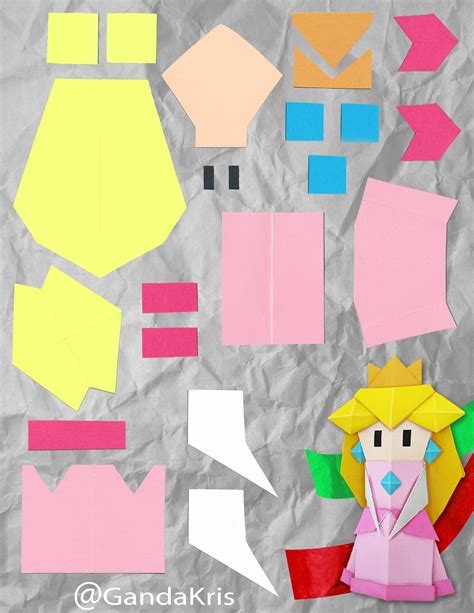 Paper Mario The Origami King FREE Pattern Download | Einfache papierbastelarbeiten, Origami, Basteln