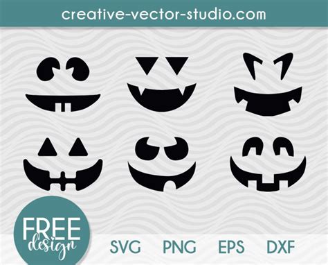 Free Jack O Lantern Faces SVG | Creative Vector Studio