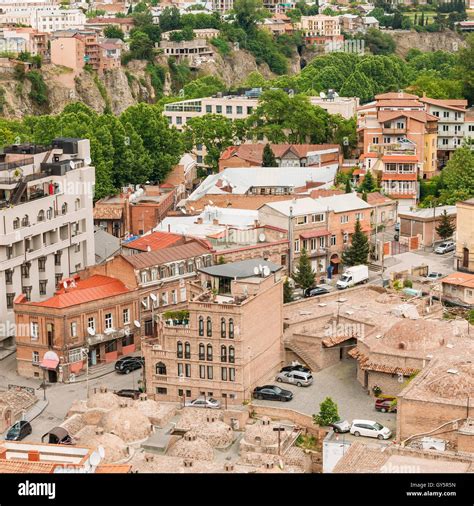 Scenic View Of Tbilisi Old Town, Georgia. Historic District ...