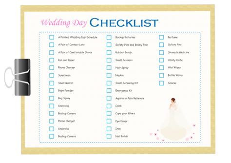 Day Wedding Checklist Printable Beswickdesigns Weddin - vrogue.co