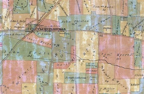 1859 Farm Line Map of Plumstead Township Bucks County Pa | Etsy