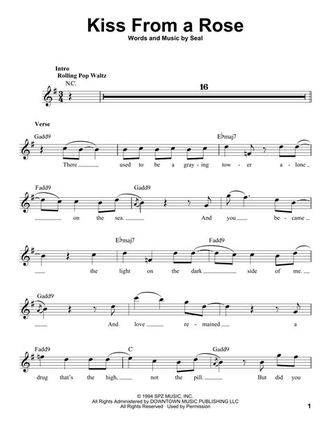 Seal - Kiss From A Rose sheet music