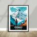 Himalaya Everest Tibet Nepal National Park Poster Minimalist Nature Poster Travel Print Nature ...