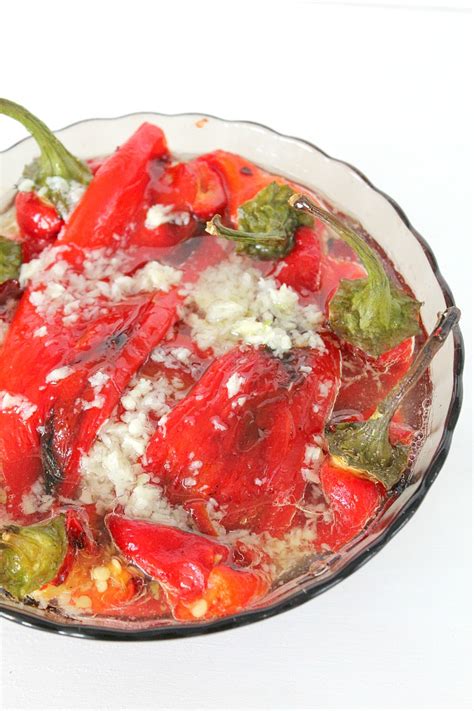 Roasted Peppers Salad In Mashed Garlic Vinegar Sauce