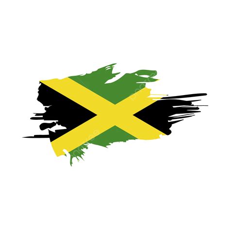 Jamaica Flag Brush Stroke Clipart Design, Flag Clipart, Brush Clipart ...