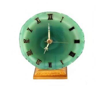 Agate Green Slice Clock - Saltlamps.ie