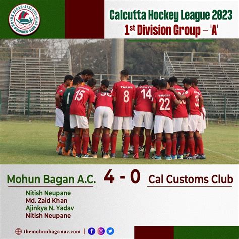 Second successive win for Mohun Bagan AC hockey team in Calcutta Hockey ...