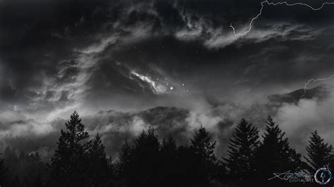 Storm, Nature, Black & White [1920x1080] : r/wallpaper