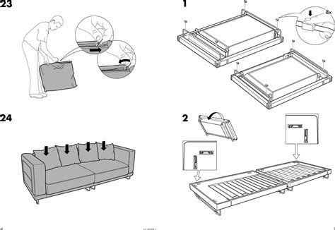 Ikea Tylasand Sofa Bed Cover Assembly Instruction