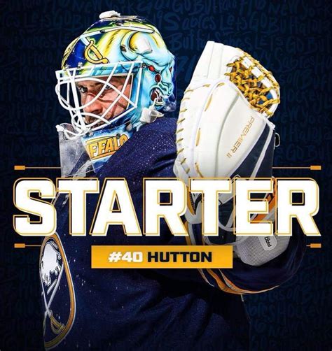 Buffalo Sabres goalie Carter Hutton 2018 | Buffalo sabres, Goalie mask ...