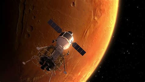 Realistic Satellite In Mars Orbit. Stock Footage Video 12473675 - Shutterstock