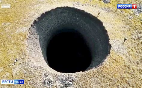 New 50-metre deep 'crater' found blasted open on Yamal peninsular ...