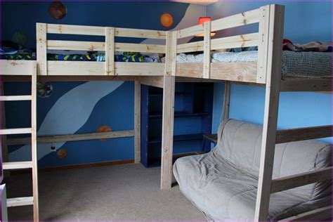 l-shaped-loft-beds-bunker | Loft bed plans, Double loft beds, Loft bunk beds