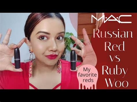 Mac Ruby woo vs Russian Red || Best red lipsticks of MAC || Red ...