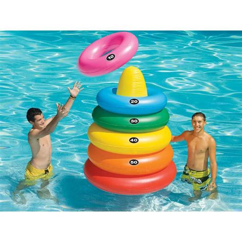 Giant Yard Games, Swimming Pool Games, Pool Fun, Backyard Pool, Cool Pool Floats, Swimline, Ring ...