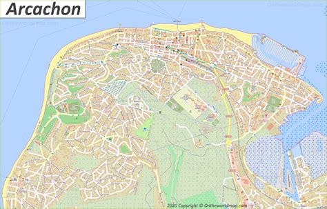 Detailed Map of Arcachon - Ontheworldmap.com