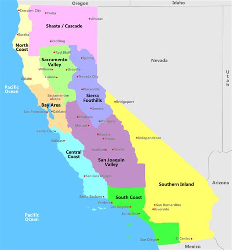 Map Of Regions Of California Free Large Detailed Map With County - Bank2home.com