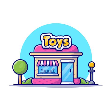 Toy Shop Cartoon Vector Icon Illustration. Business Building Icon Concept Isolated Premium ...