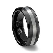 Black Tungsten Carbide Rings | Black Wedding Bands