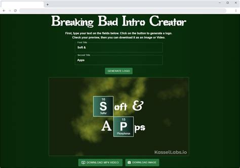 Breaking Bad Intro Creator: creador de logotipos al estilo Breaking Bad