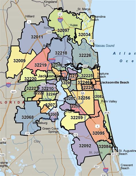 Jacksonville Zip Code Map - Vikki Jerrilee