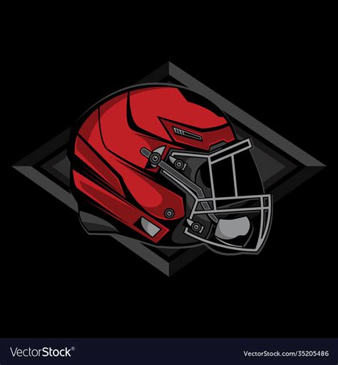 Simple helmet american football logo Royalty Free Vector