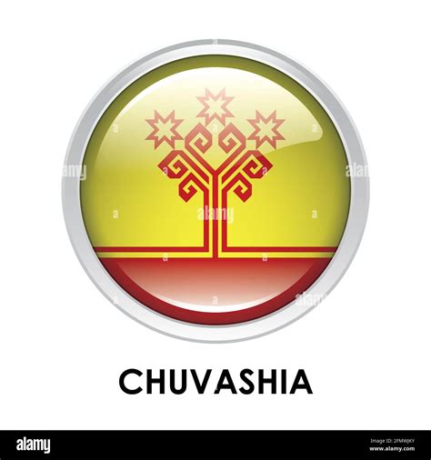 Round flag of Chuvashia Stock Photo - Alamy