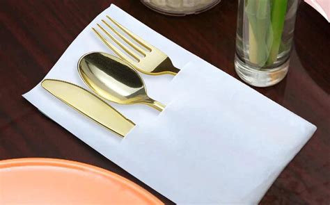 How to Wrap Silverware in a Paper Napkin