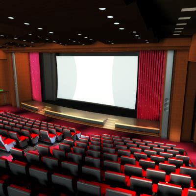 movie theatres 3d model