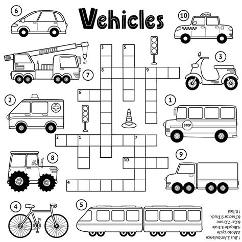 Crossword Puzzles for Kids: Fun & Free Printable Crossword Puzzle Coloring Page Activities for ...