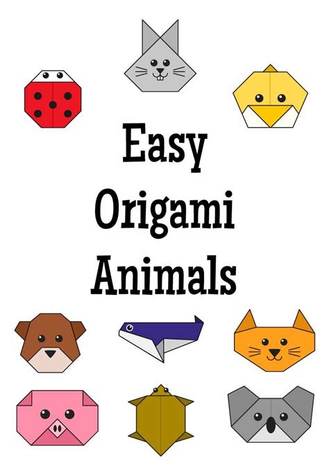 Easy origami animals (PDF) | Origami easy, Easy origami animals, Kids origami