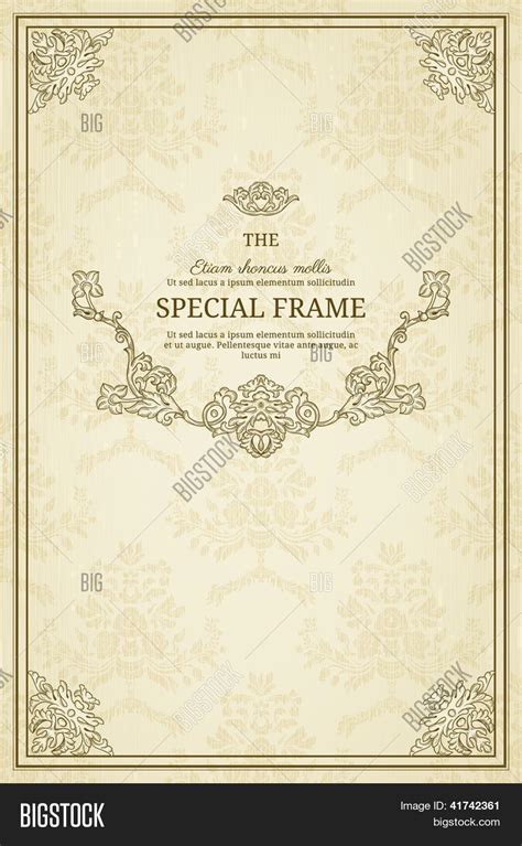 Vintage Ornate Frame Vector & Photo (Free Trial) | Bigstock