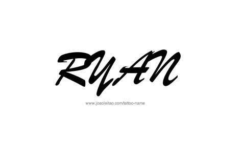 Ryan Name Tattoo Designs