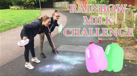 RAINBOW MILK CHALLENGE! - YouTube