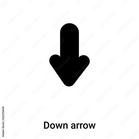 Down arrow icon vector isolated on white background, logo concept of Down arrow sign on ...