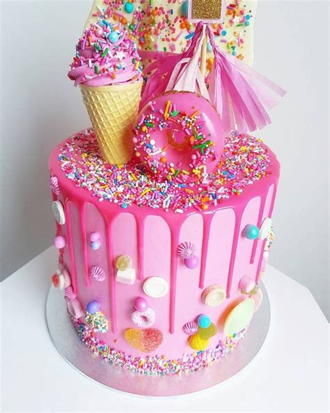 Pink Candy Cake Candy Birthday Cakes 6th Birthday Cakes inside Birthday ...