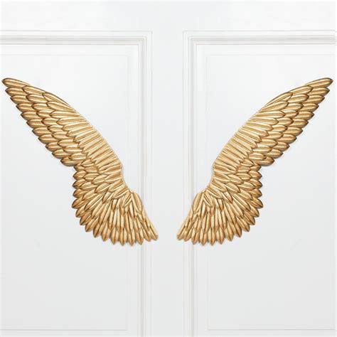 Large Metal Wall Gold Angel Wings in 2022 | Angel wings wall decor ...