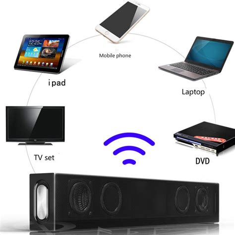 Wireless Soundbar 20W Bluetooth Speaker HiFi Sound Surround Speaker ...